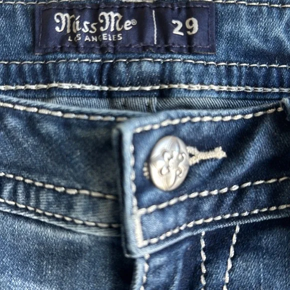 Miss Me Georgie Fleur Blue Boot Cut Jeans. New. - Picture 3 of 7